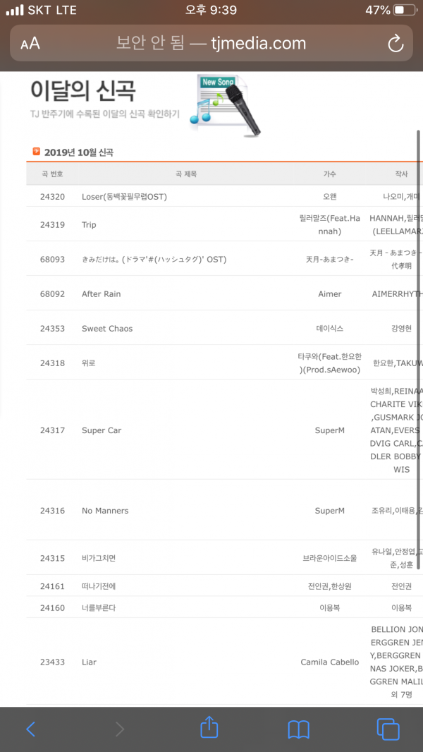 8A30D825-16F4-45FF-BD63-57845760978E.png : 릴러말즈 트립 노래방나왔네요ㅋㅋㅋㅋㅋ