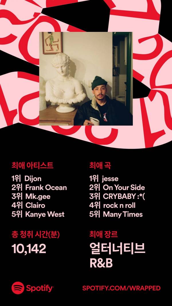 0148B426-D22A-4C7F-B726-2F81C5DB3C58.jpeg : 스포티파이 연말결산 막차탑니다