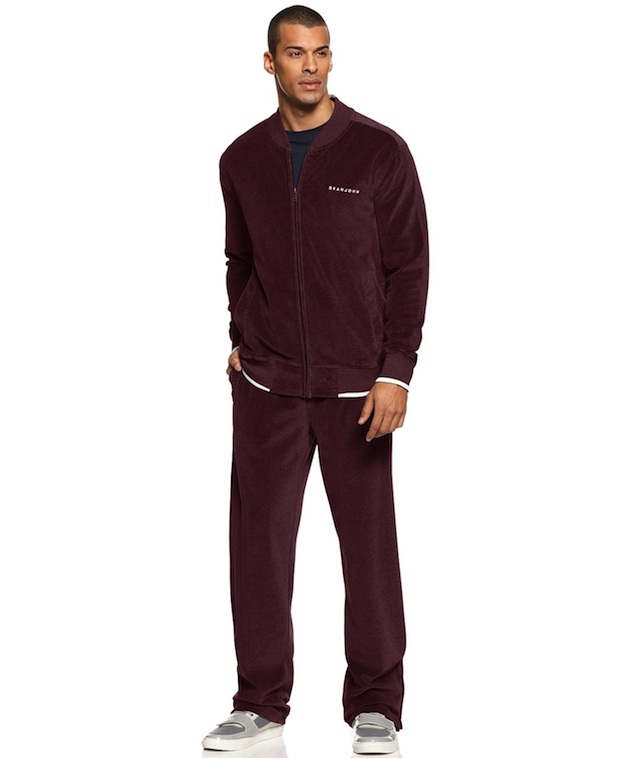 Diddy-wearing-Sean-John-ox-blood-Velour-Track-Suit-and-Air-Jordan-Retro-7-Sneakers.jpeg