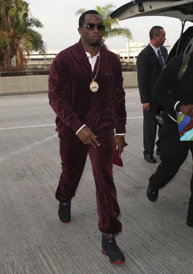 Sean-P-Diddy-Combs-wearing-Sean-John-ox-blood-Velour-Track-Suit-and-Air-Jordan-Retro-7-Sneakers-5.jpeg