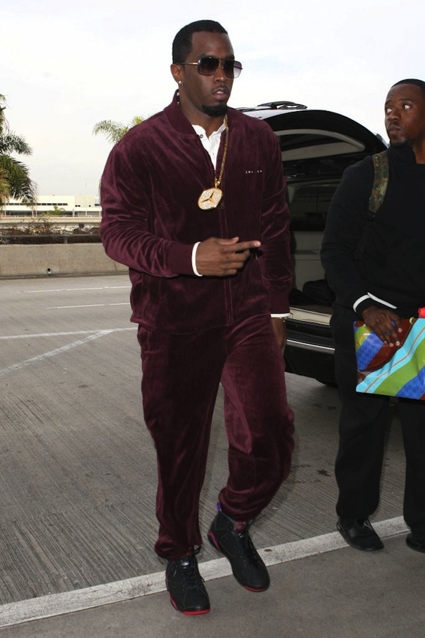 Sean-P-Diddy-Combs-wearing-Sean-John-ox-blood-Velour-Track-Suit-and-Air-Jordan-Retro-7-Sneakers-7.jpeg