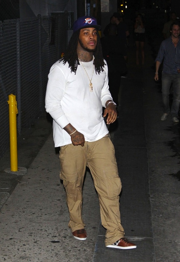 Wakaflockaflame-Burberry-long-sleeve-elbow-patch-shirt-belt-and-sneakers-1.jpg
